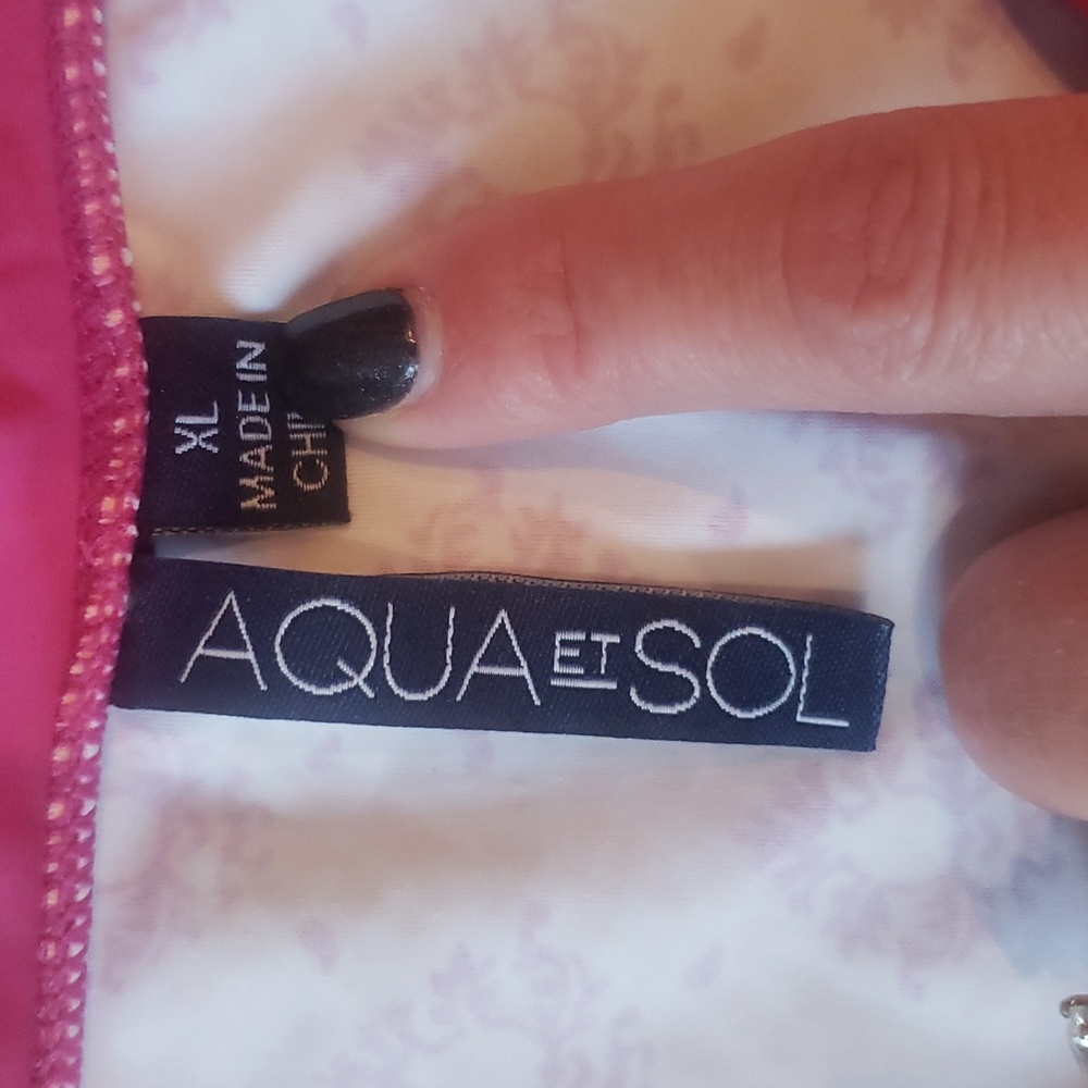 NWOT Aqua et Sol swim cover-up, pink tones, size xl - Picture 6 of 7